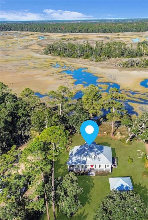 1261 Otter Slide Loop Townsend, GA 31331 - Photo 47 of 52 an aerial view of a house with a lake view