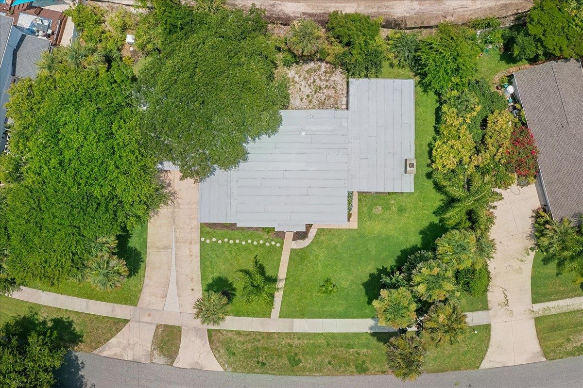 108 Ferrol Road St. Augustine, FL 32084 - Photo 4 of 39 an aerial view of a house with a yard and plants