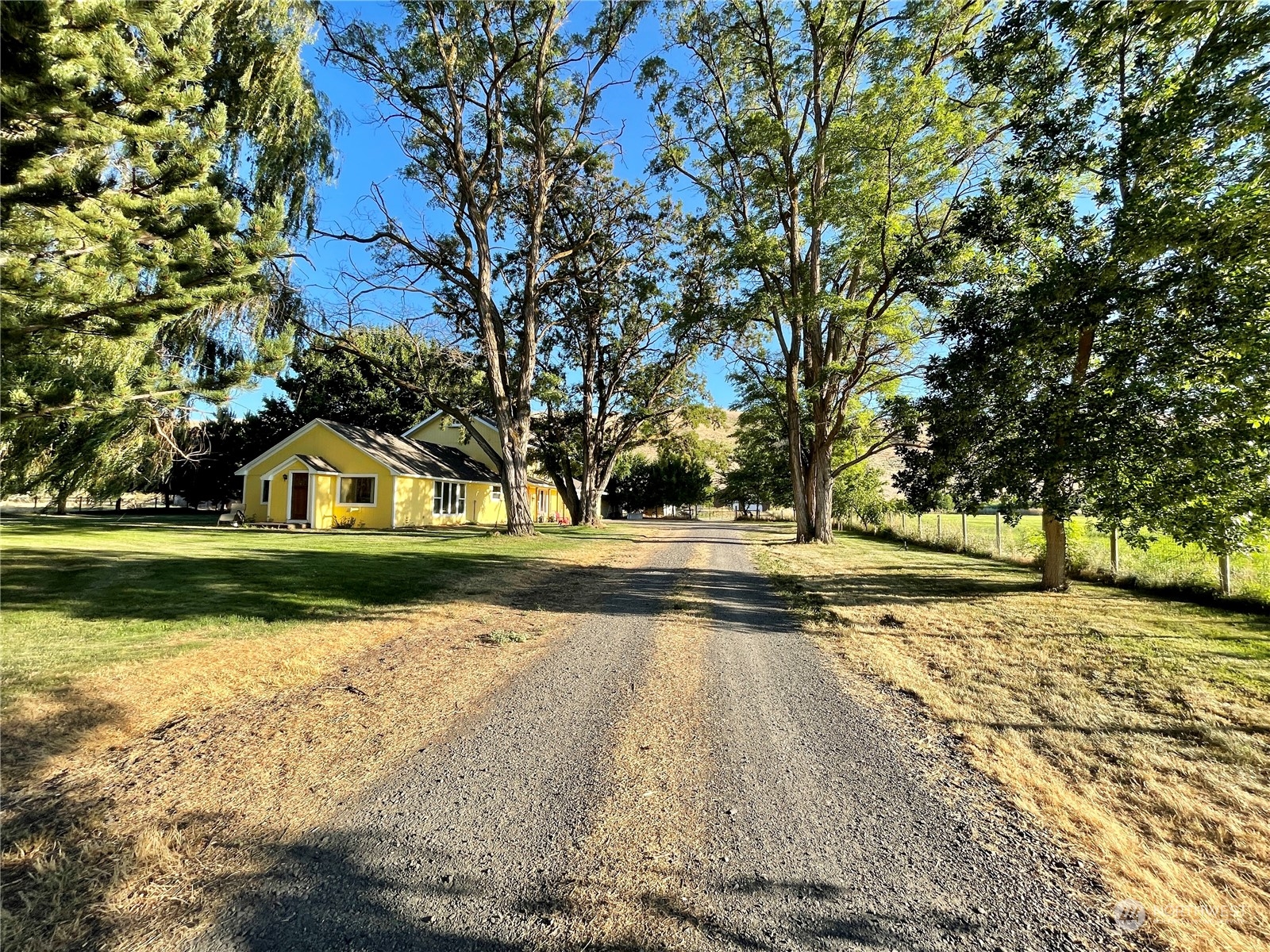 216 Tucannon Road Dayton, WA 99328 - Photo 2 of 39 a view of swimming pool with large trees and a big yard