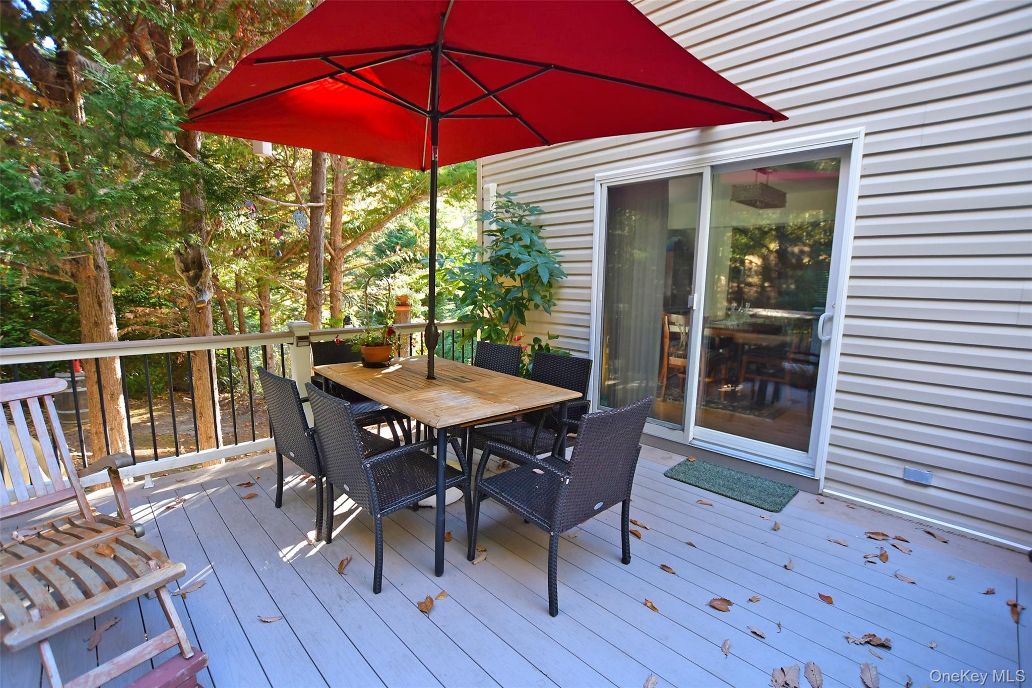 64 Glen Road Baiting Hollow, NY 11933 - Photo 33 of 46 Wooden terrace featuring outdoor dining area