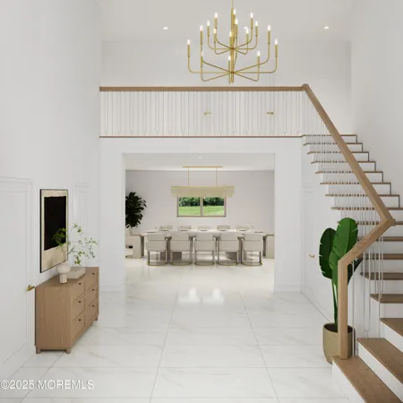 a living room with furniture flowerpot and a potted plant
