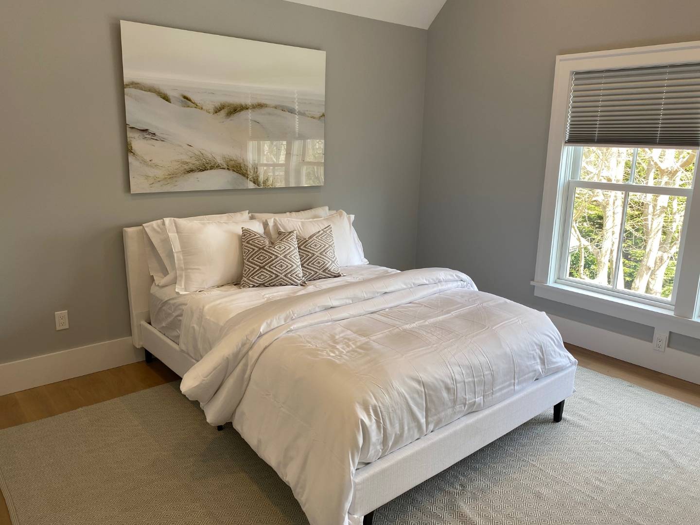 8 Greenway Drive East Hampton, NY 11937 - Photo 22 of 38 a large bed sitting in a bedroom next to a window