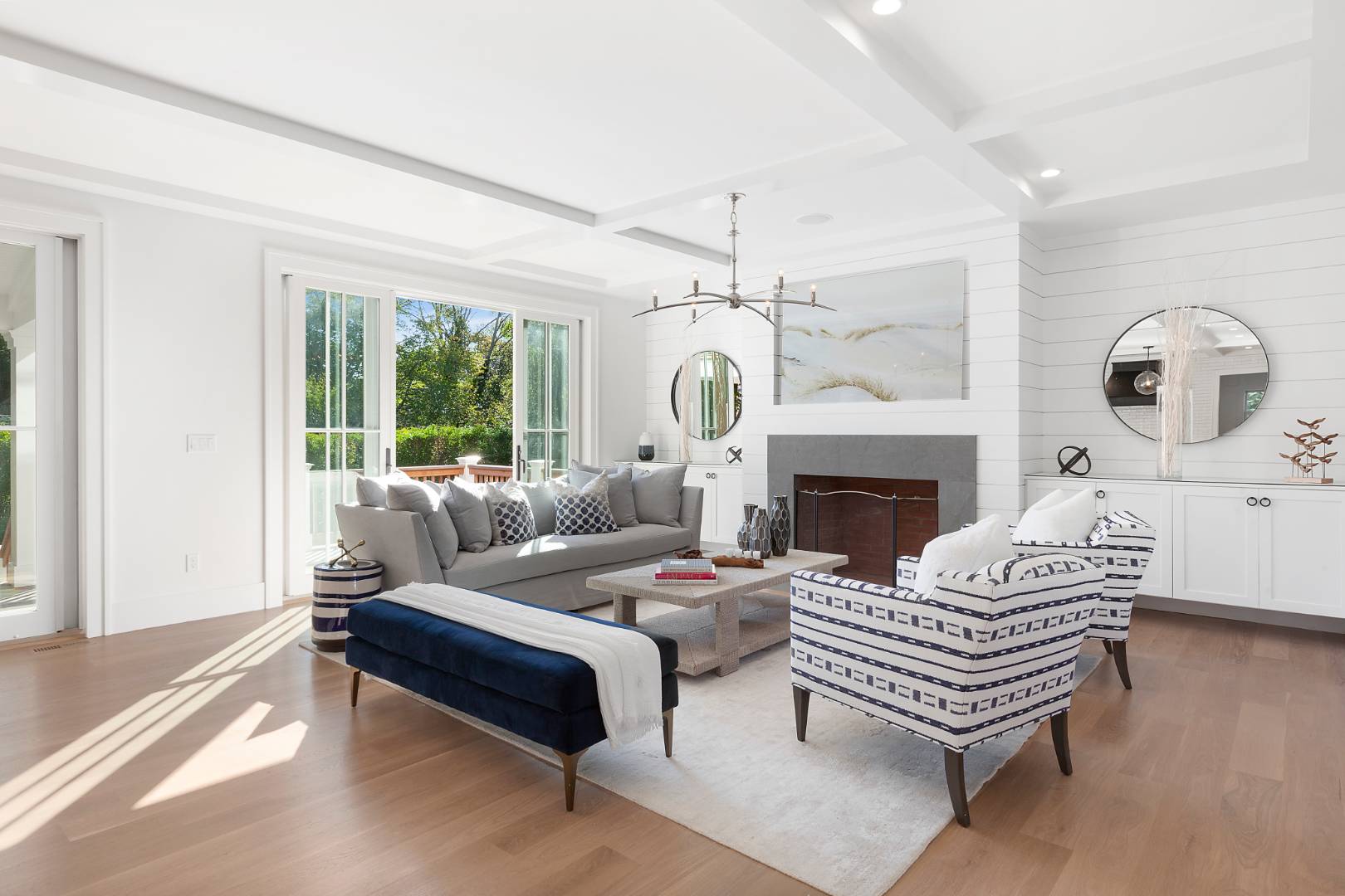 8 Greenway Drive East Hampton, NY 11937 - Photo 7 of 38 a living room with furniture and a fireplace