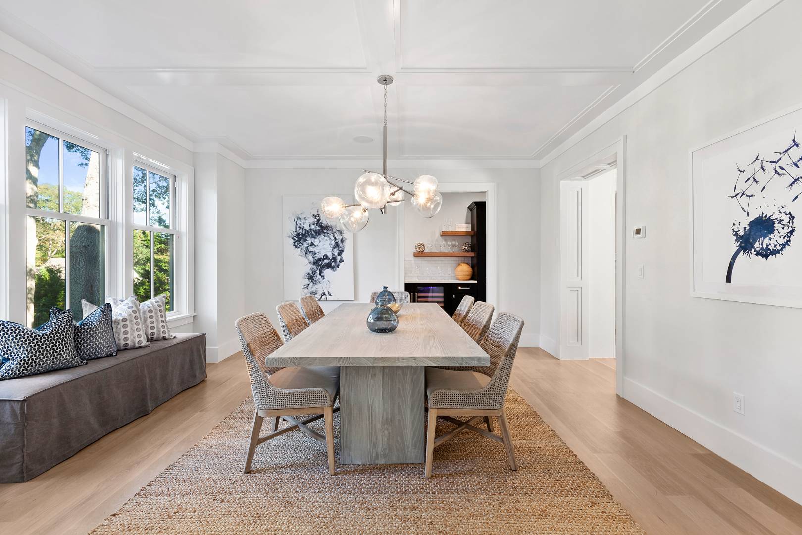 8 Greenway Drive East Hampton, NY 11937 - Photo 9 of 38 a view of a dining room with furniture window and wooden floor