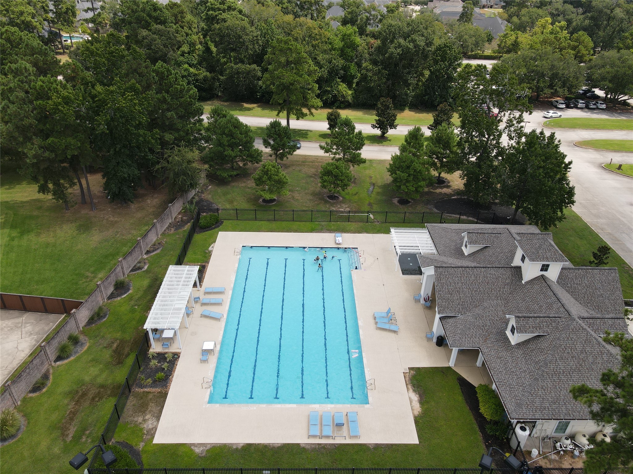 25718 Muirfield Bend Court Spring, TX 77389 - Photo 45 of 50 an aerial view of residential houses with outdoor space and lake view