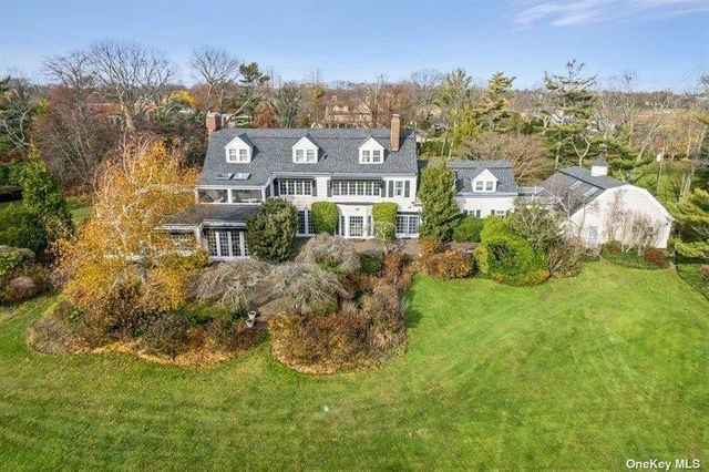 a view of a building with a garden