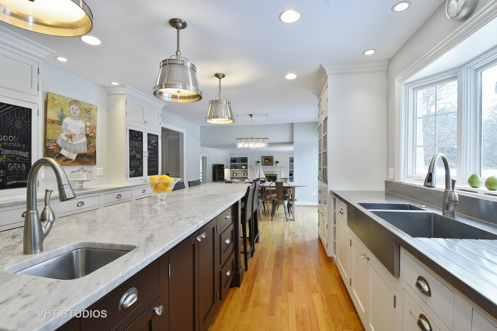 1719 Spring Creek Road Barrington Hills, IL 60010 - Photo 3 of 26 a kitchen with counter top a sink a window and stainless steel appliances