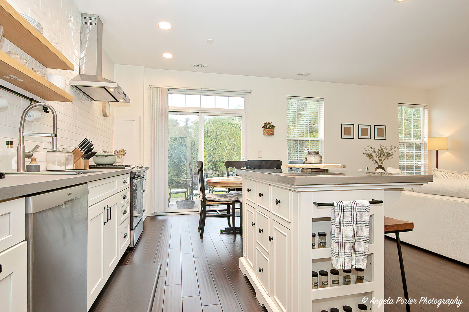2624 Evergreen Circle McHenry, IL 60050 - Photo 6 of 18 a large kitchen with kitchen island white cabinets and stainless steel appliances