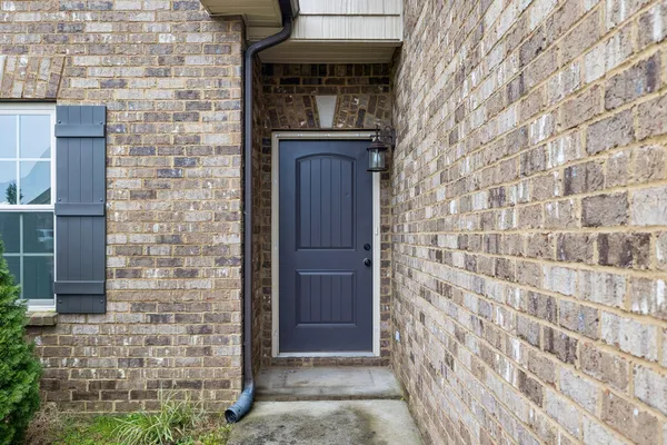 a view of front door of house