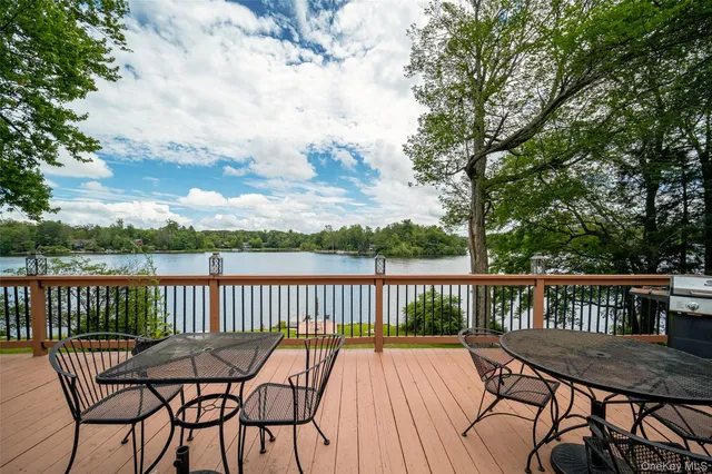 a view of lake from a yard