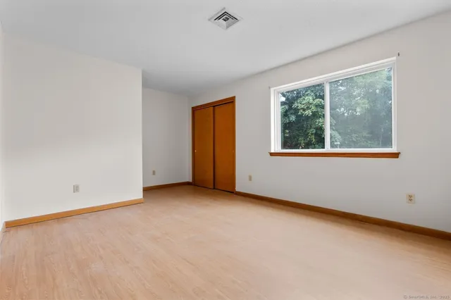 an empty room with a window