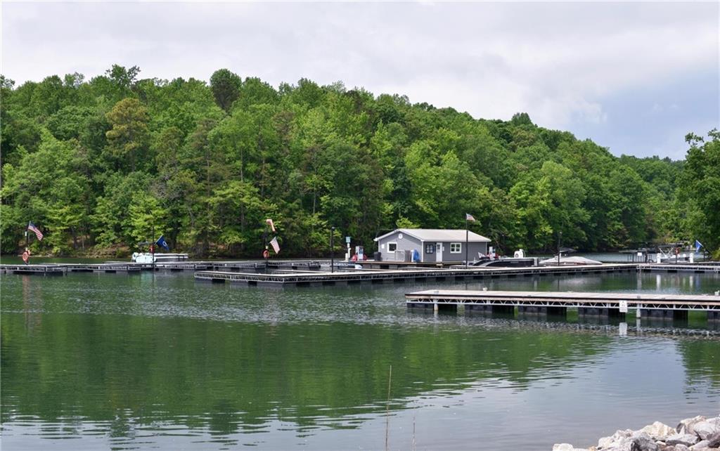 6616 Splashwater Drive Flowery Branch, GA 30542 - Photo 32 of 33 a view of a lake with a house in the background