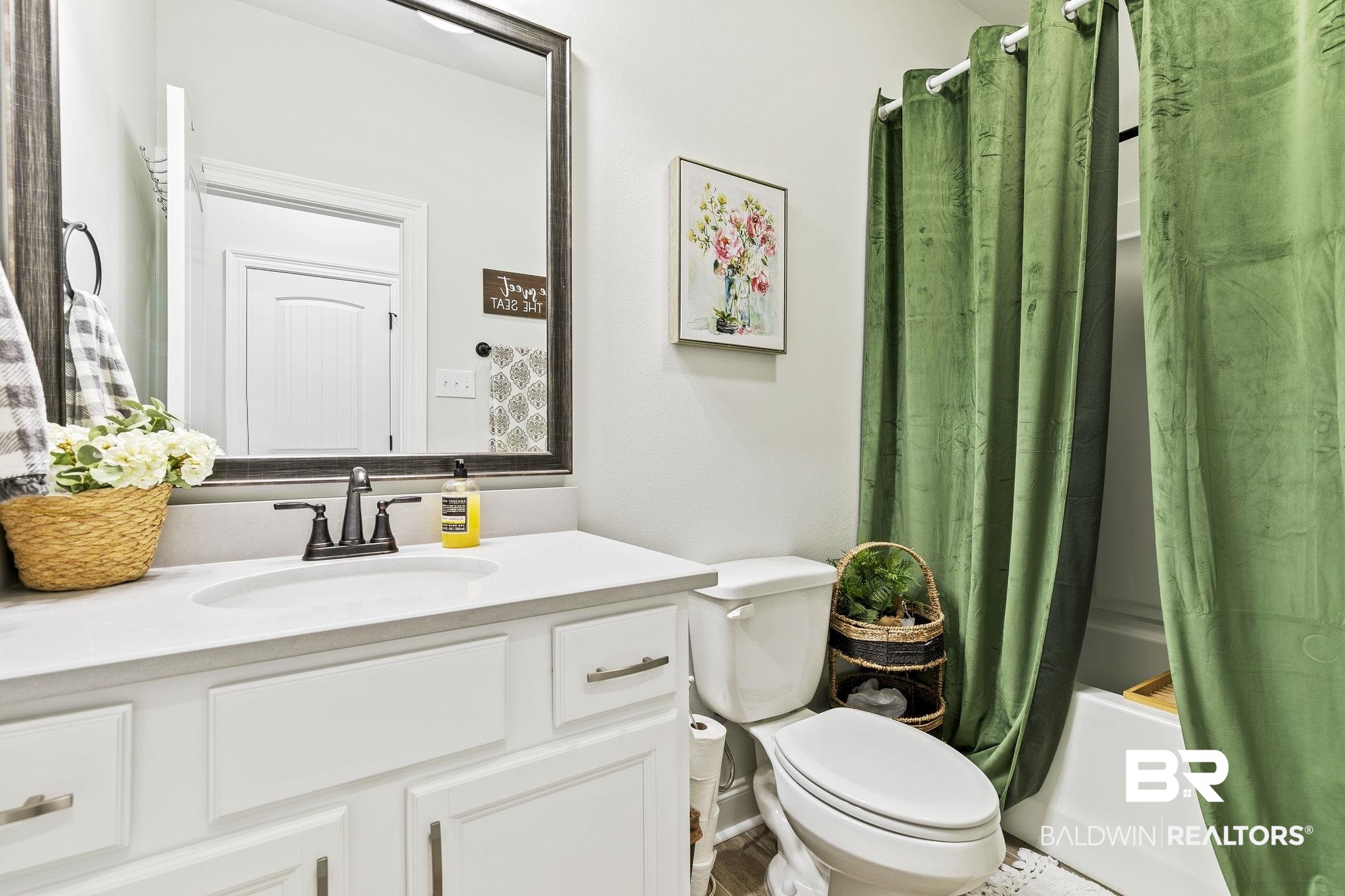 1421 Aldon Street Foley, AL 36535 - Photo 39 of 53 Full bathroom with shower / bath combination with curtain, toilet, and vanity