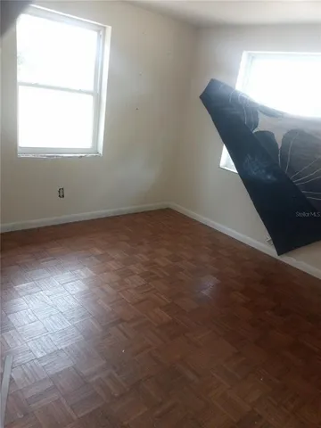 an empty room with a window