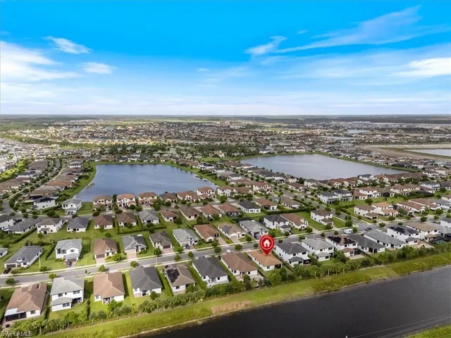 an aerial view of multiple house