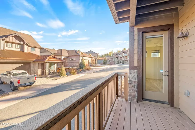 a view of a balcony from a balcony