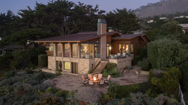 a view of a terrace with a yard