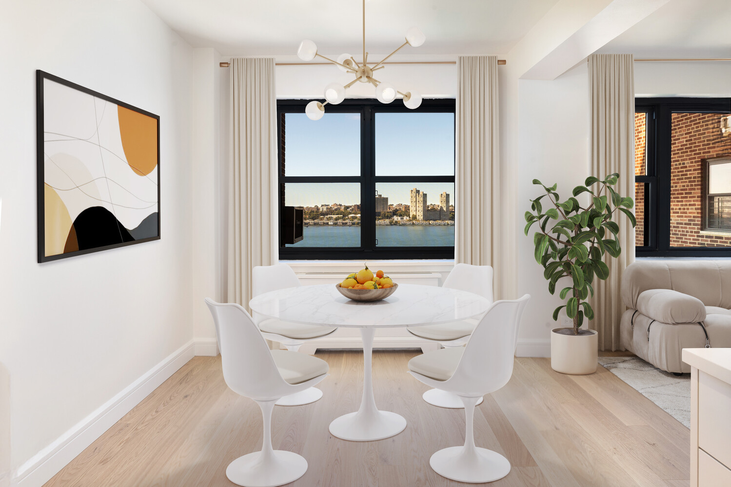 11 Riverside Drive, Unit 15HW Manhattan, NY 10023 - Photo 7 of 14 a dining room with furniture and window