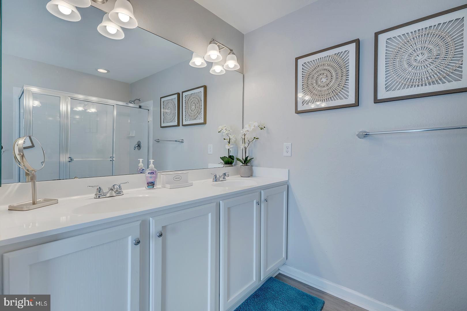 26 Dockside Drive Millville, DE 19967 - Photo 48 of 83 a bathroom with a double vanity sink and a mirror