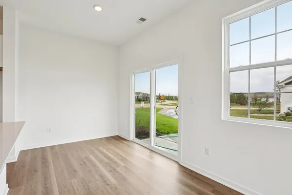 an empty room with a window