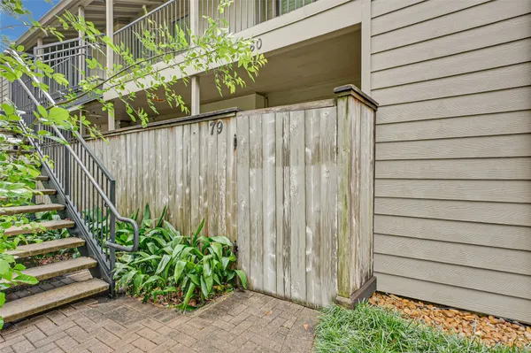 a view of wooden door