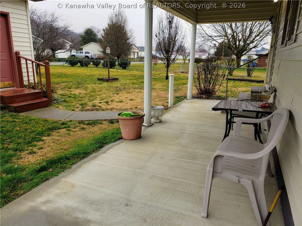 10905 Huntington Road Gallipolis Ferry, WV 25515 - Photo 27 of 30 COVERED BACK PORCH / FENCED YARD / DETACHED 2-CAR GARAGE