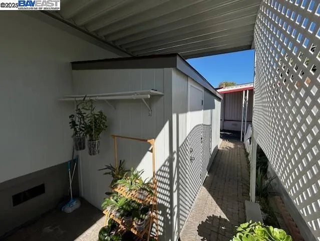 a view of storage and utility room