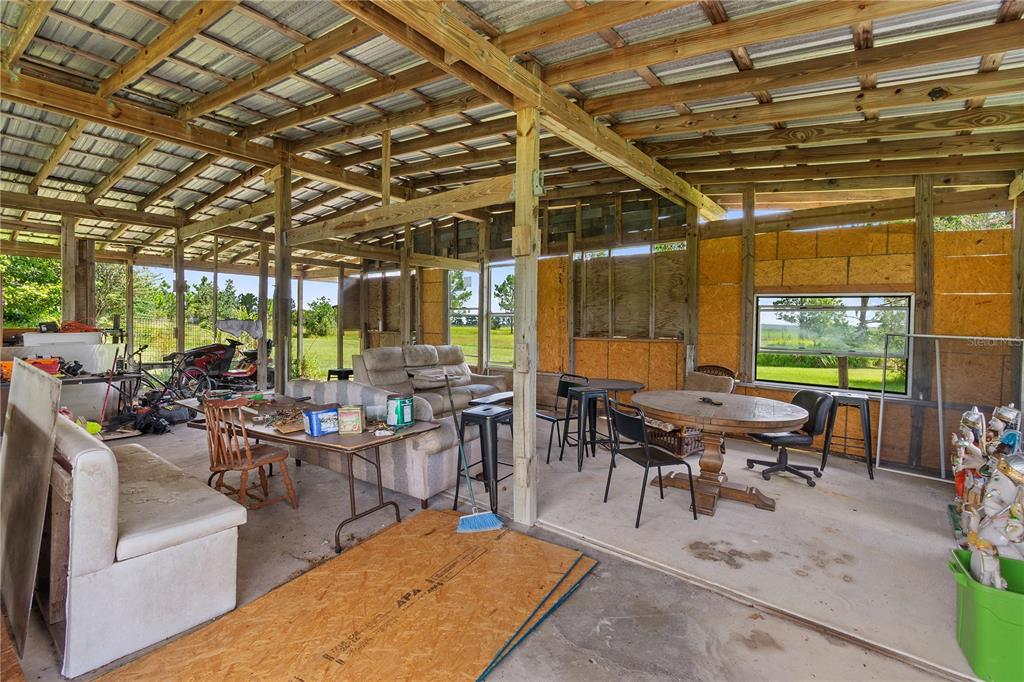 1360 Collany Lane Frostproof, FL 33843 - Photo 30 of 55 a outdoor space with lots of tables a large window and chairs