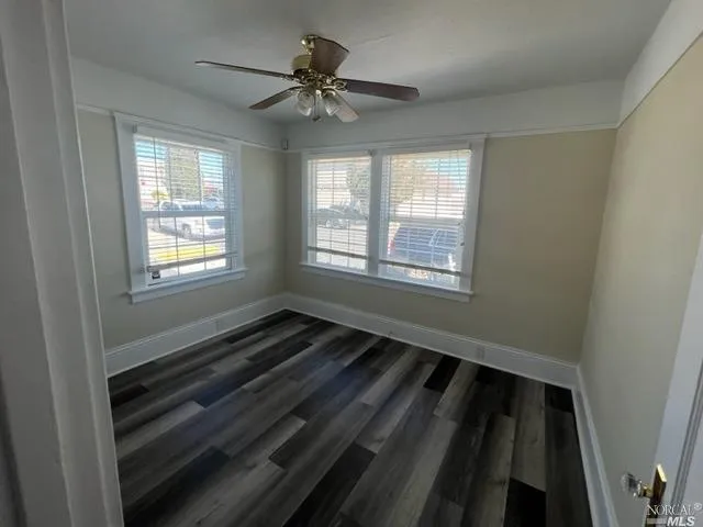 a view of under construction room and wooden floor