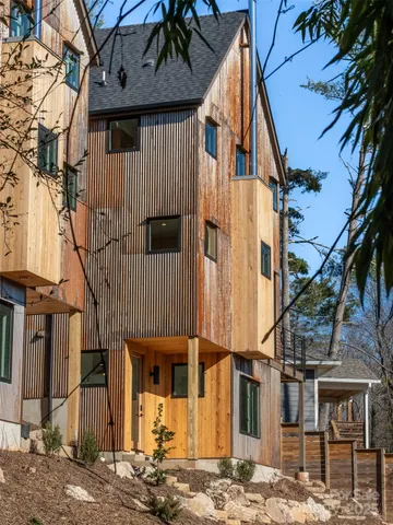 an aerial view of multiple house