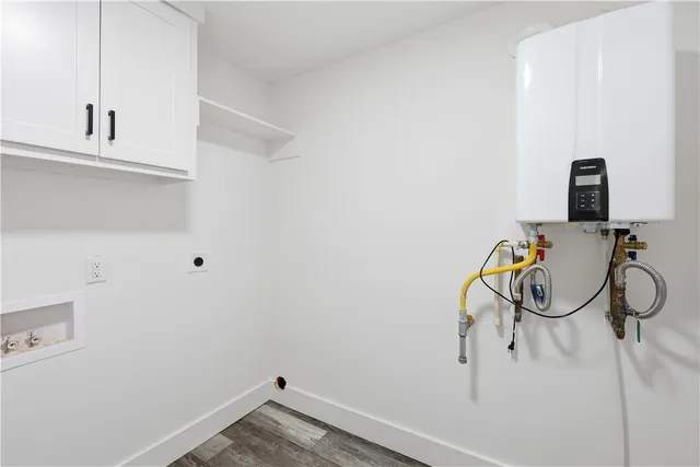 a view of a room with rack on the wall