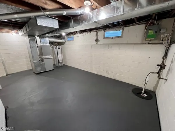 an empty room with gym equipment