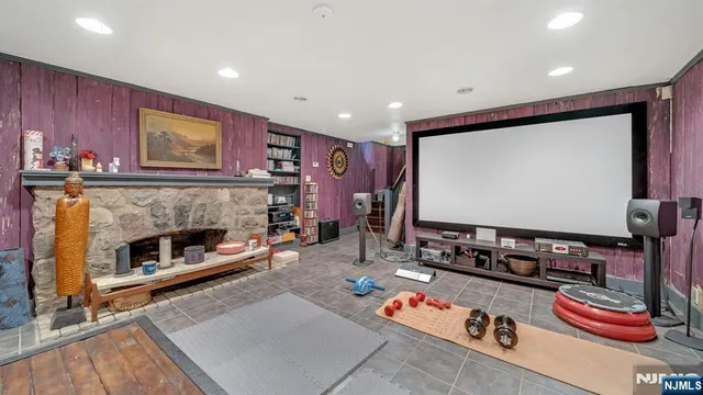 a view of a bathroom with a shower