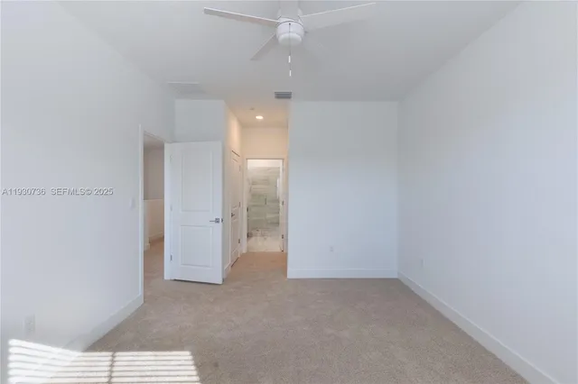 a view of a room with an empty space