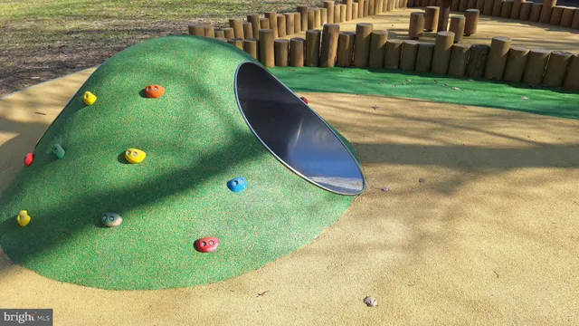 a view of a wooden play ground