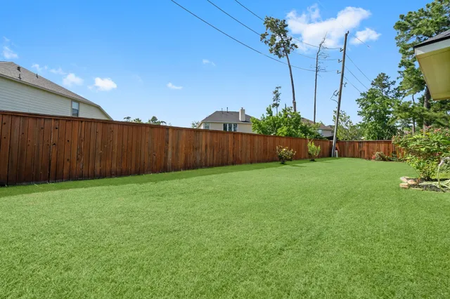 a view of a backyard