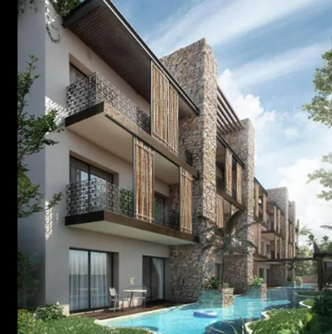 a view of a building with a yard