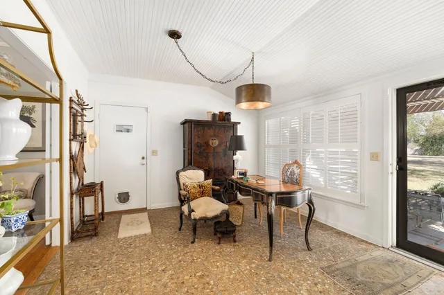 a room with furniture