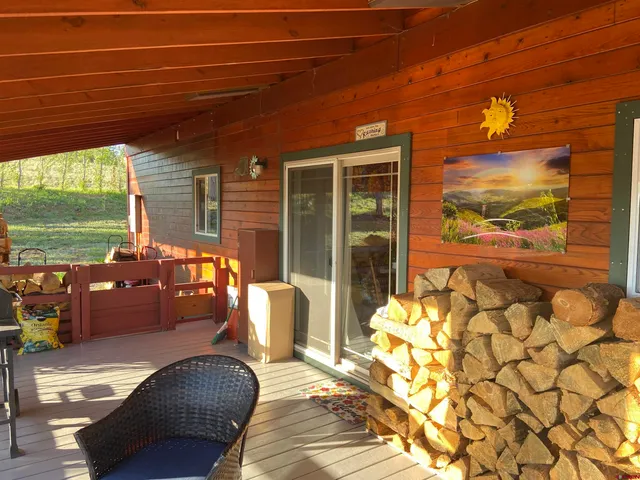 a outdoor space with furniture