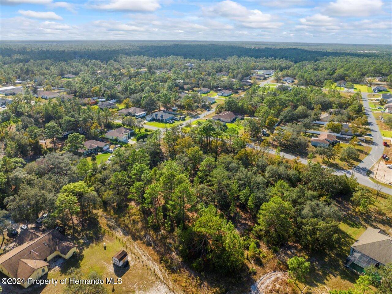 12078 Lark Sparrow Road Brooksville, FL 34614 - Photo 17 of 20 an aerial view of residential houses with outdoor space