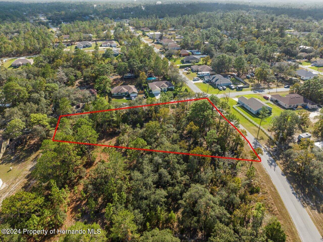 12078 Lark Sparrow Road Brooksville, FL 34614 - Photo 7 of 20 an aerial view of residential houses with outdoor space and trees