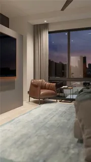 a balcony with table and chairs