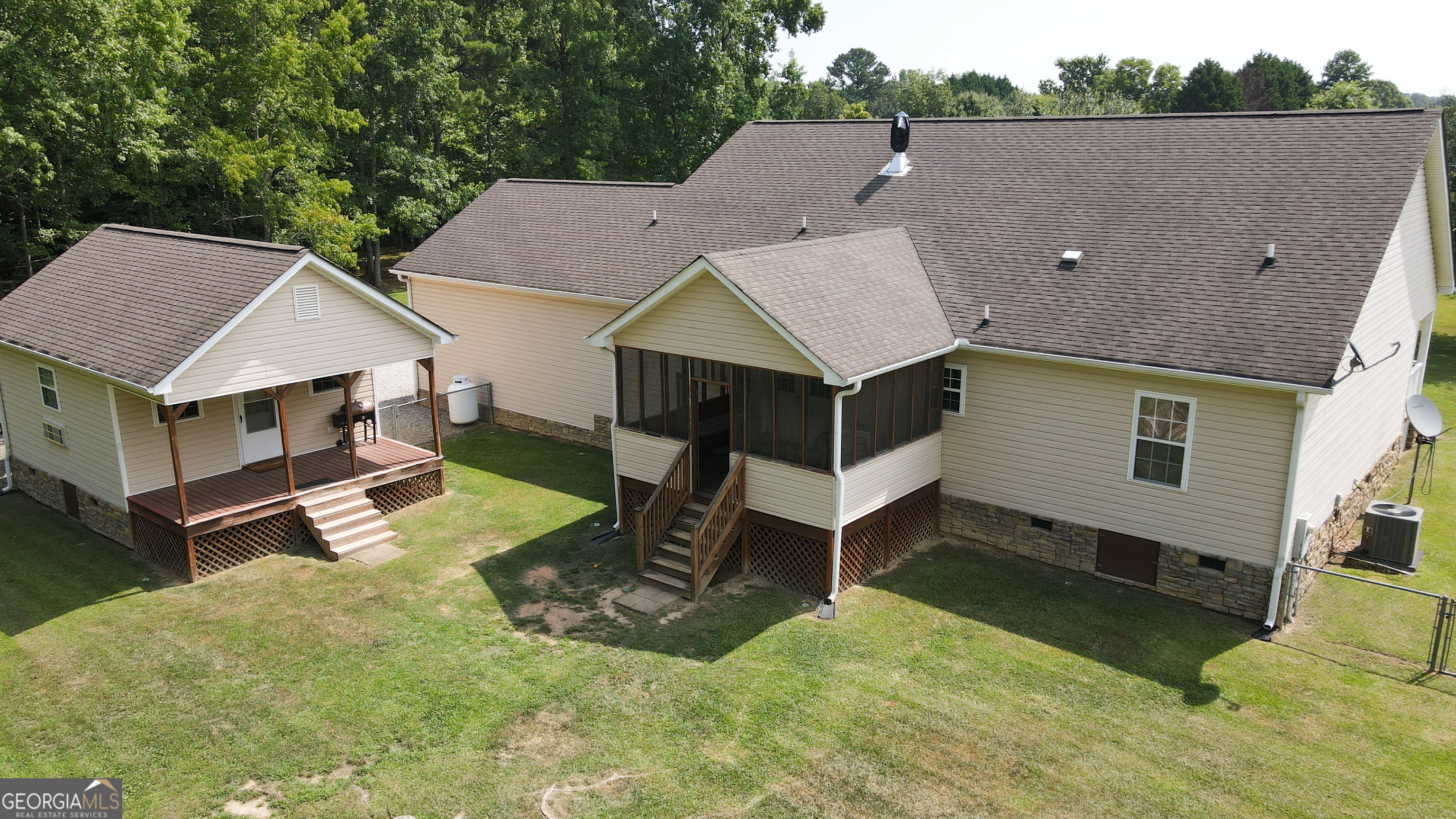 1881 Beeks Road Williamson, GA 30292 - Photo 20 of 32 a aerial view of a house with a yard balcony and sitting area
