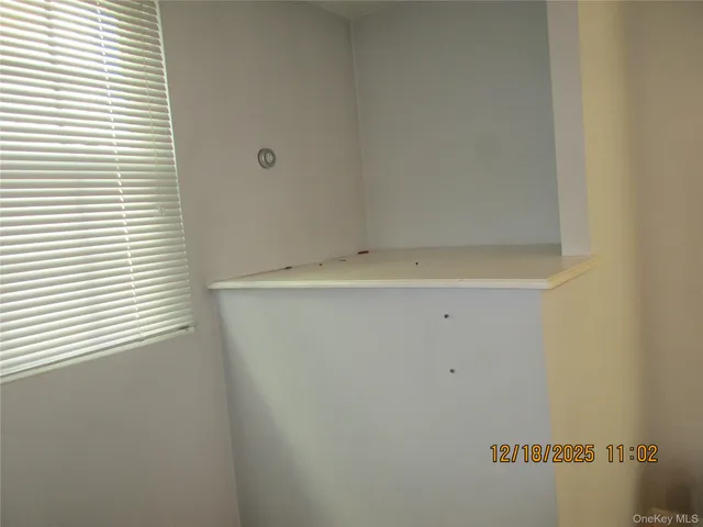 an empty room with a door