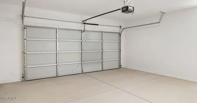 a view of a garage