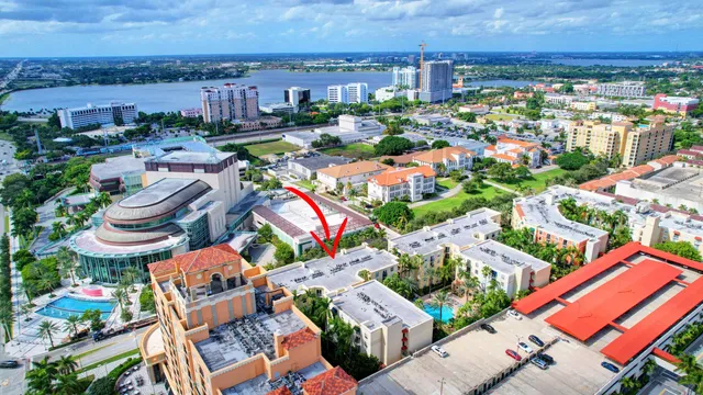 an aerial view of a houses and city view