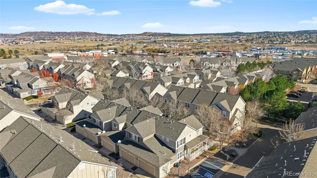 an aerial view of multiple house