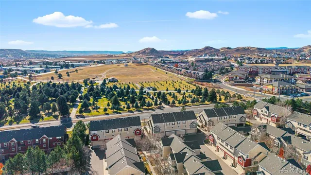 an aerial view of a city