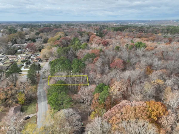 a view of a yard and mountain