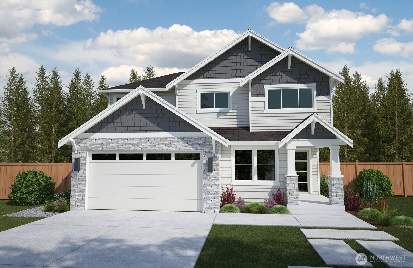 a view of front of house with a yard